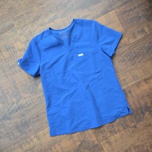 Figs Catarina Scrub Top - Winning Blue